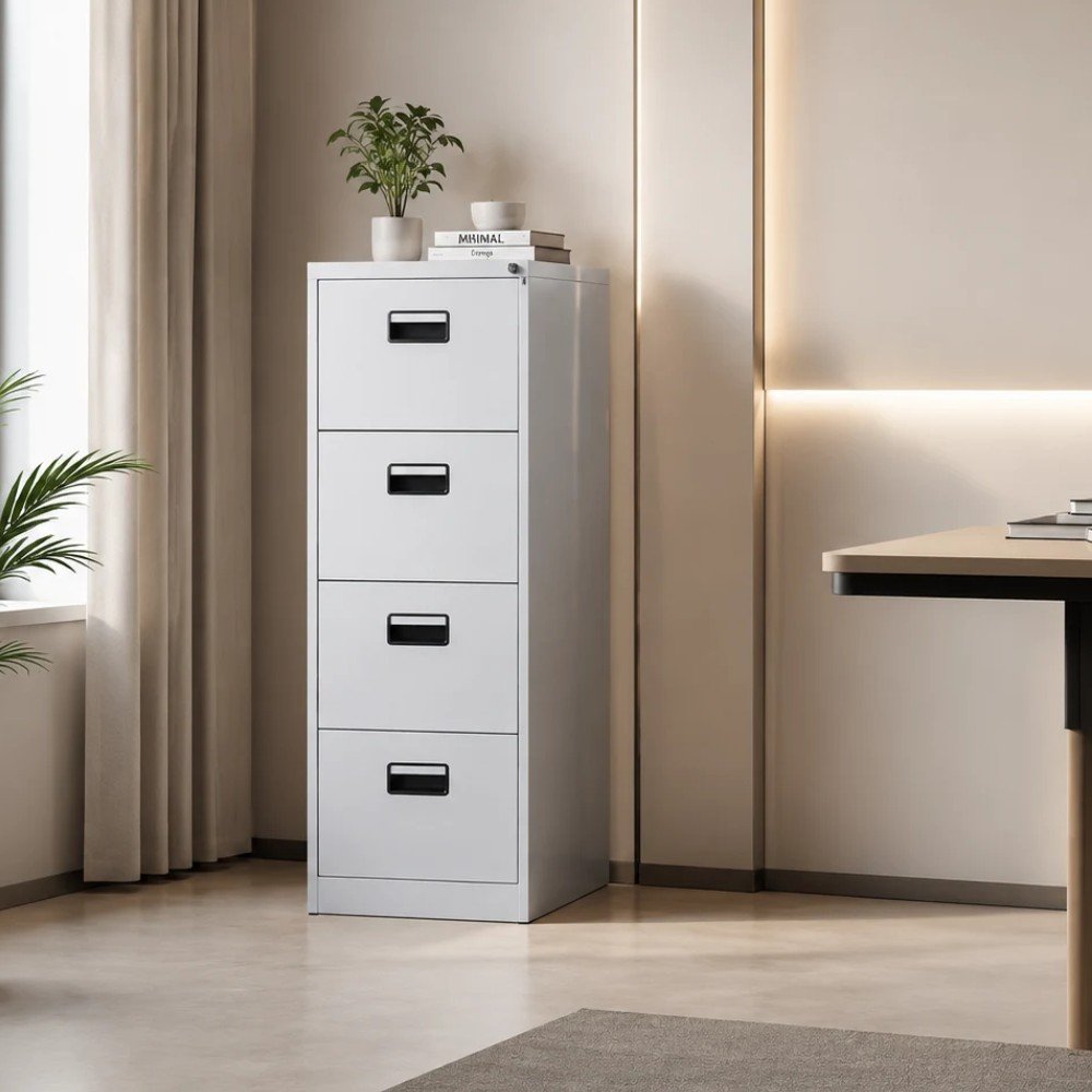 Steel Filing Cabinet, 4 Drawers
